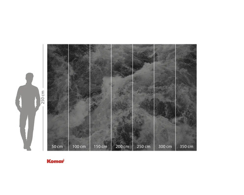 Papier peint photo Komar avec un motif de cascade et des indications de taille