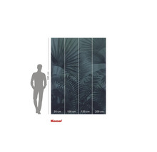 Papier peint photo Komar avec motif de palmier et indications de taille