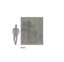 Papier peint photo avec motif d'arbre et indications de taille