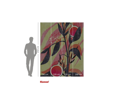 Papier peint photo Komar avec motif végétal, 250x200 cm