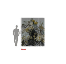 Papier peint photo avec motif floral et indications de taille