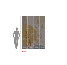 Papier peint photo avec motifs végétaux et indications de taille