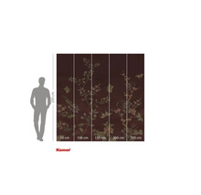 Fototapete mit Blumenmuster und Maßangaben