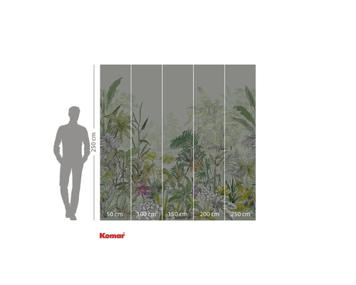 Komar Fototapete mit Dschungelmotiv und Grössenangaben