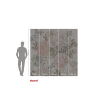 Papier peint photo avec motif floral et indications de taille