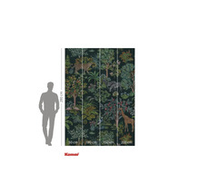Papier peint photo avec motif de jungle, comprenant un léopard, un zèbre et une girafe