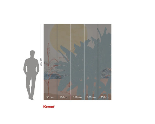 Papier peint photo avec motif de plantes, 280 sur 250 centimètres