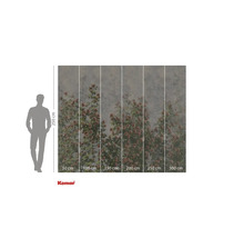 Komar Fototapete mit Rosenmotiv und Massangaben.