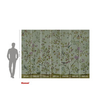 Fototapete mit Ästen, Blüten und Vögeln