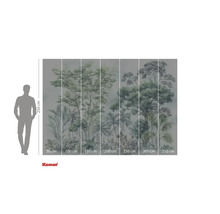 Fototapete mit Waldmotiv und Größenangaben