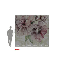 Papier peint photo avec motif floral et indications de taille