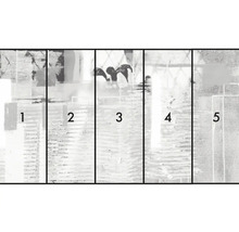 Papier peint photo avec motif abstrait, composé de cinq lés