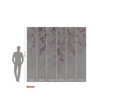 Papier peint photo avec motif floral, hauteur 280 cm, largeurs de 50 cm à 300 cm