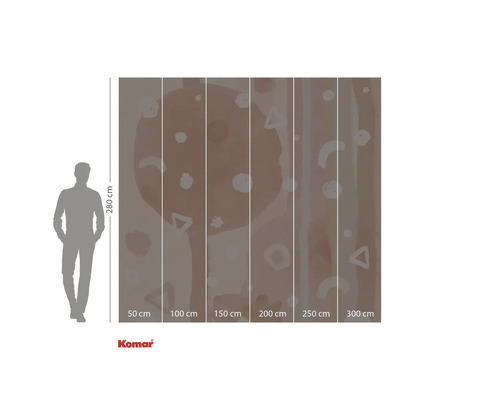 Komar Fototapete mit abstraktem Muster, 280 cm hoch und in Breiten von 50 cm bis 300 cm erhältlich.
