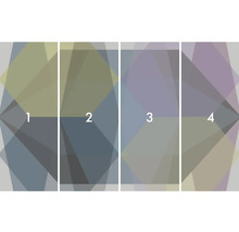 Motif géométrique en quatre parties pour la décoration murale