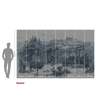 Fototapete mit Ansicht von Athen, Griechenland und Größenangaben