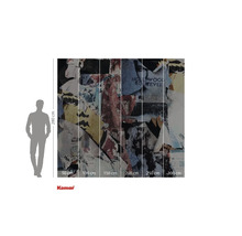 Fototapete mit dem Motiv einer abgerissenen Plakatwand und Größenangaben