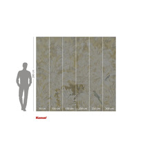 Papier peint photo Komar avec motif jungle, léopard et perroquets, dimensions 280 sur 300 cm