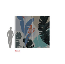 Papier peint photo avec motif de plantes et indications de taille