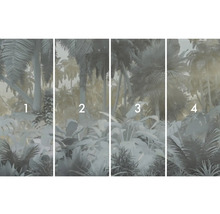 Papier peint photo en quatre parties avec motif de jungle
