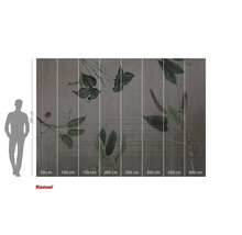 Papier peint photo Komar avec motif de plantes et indications de taille