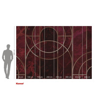 Papier peint photo Komar avec motif géométrique et indications de taille