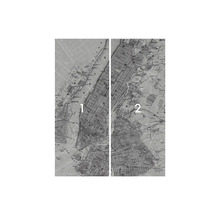 Papier peint photo plan de la ville de New York, en deux parties