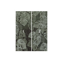 Ensemble de papiers peints de porte en deux parties avec motifs de plantes