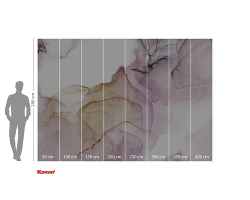 Papier peint photo avec motif abstrait et indications de taille