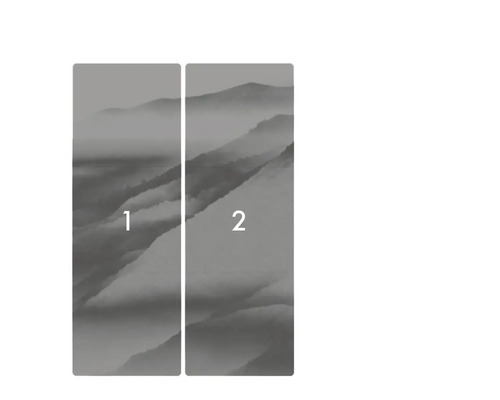 Image murale en deux parties avec un motif de montagne