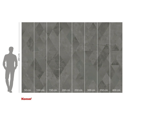Logo Komar. Papier peint photo avec motif géométrique, 280 x 400 cm.