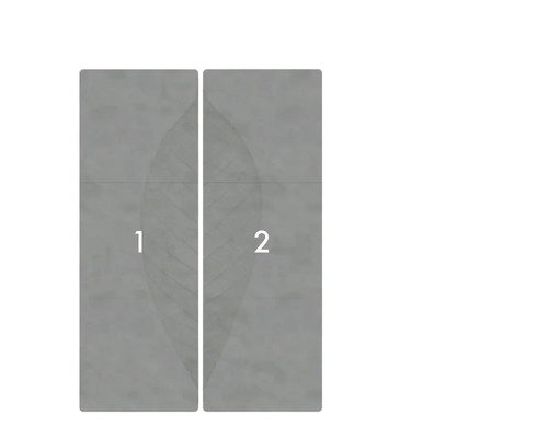 Papier peint en deux parties avec motif de feuilles