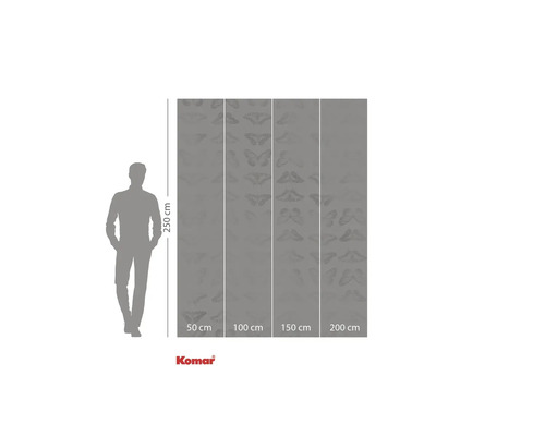 Fototapete mit Schmetterlingsmotiv, 250 cm hoch und 200 cm breit