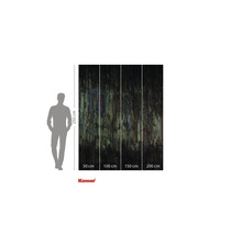 Fototapete mit Federmuster und Größenangaben