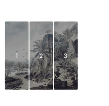 Papier peint photo en trois parties avec motif de paysage