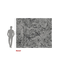 Papier peint photo avec motif floral et indication des dimensions