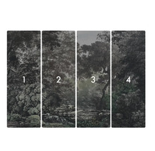 Papier peint en quatre parties avec motif de forêt