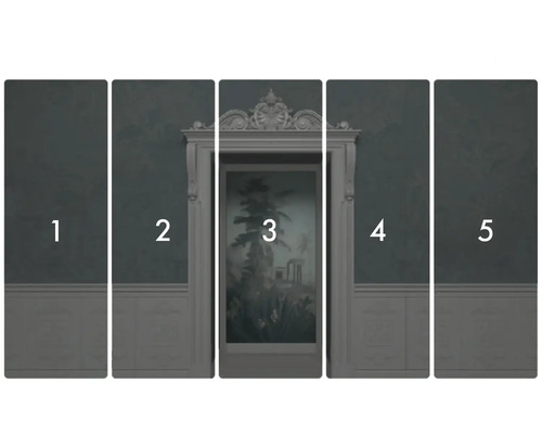 Image murale en plusieurs parties avec un motif classique pour la décoration intérieure