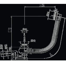 Dessin technique d'un siphon avec des cotes