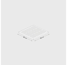 Tapis de douche carré de 60 x 60 cm.