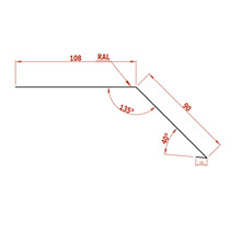Dessin technique d'un profil avec dimensions et angles
