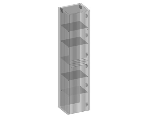 Armoire haute avec étagères et porte-serviettes