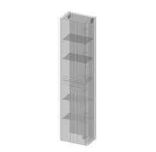 Armoire haute avec étagères et porte-serviettes