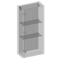 Armoire de salle de bains étroite avec deux étagères