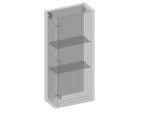 Armoire de salle de bains étroite avec deux étagères