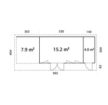 Plan avec dimensions et surfaces