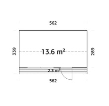 Plan d'un abri de jardin avec dimensions
