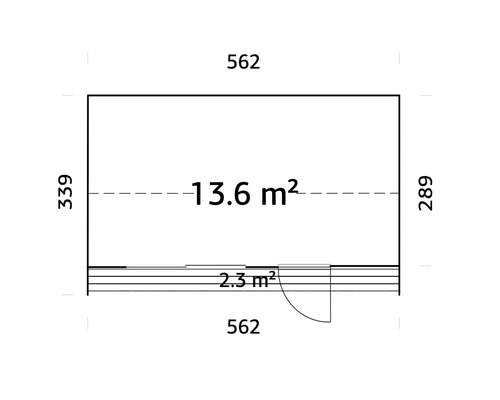Plan d'un abri de jardin avec dimensions