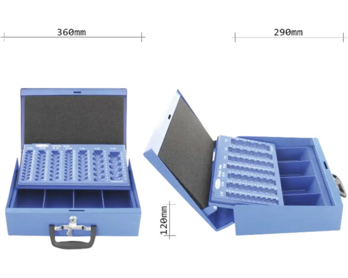 Boîte d'assortiment de forets avec jeu de forets, dimensions 360 x 290 x 120 millimètres