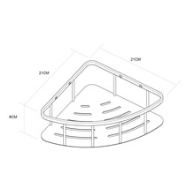 Étagère d'angle mesurant 21 x 21 x 8 cm